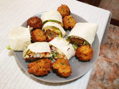 Falafel, rulou de falafel